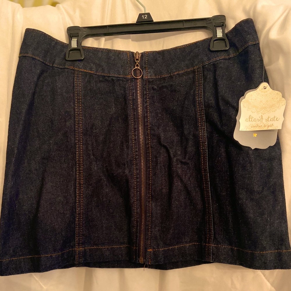 BRAND NEW Altar’d State Jean Mini-Skirt